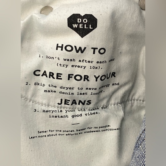 Madewell The Petite '90s Straight Jean in Enmore Wash Sz 32P - Picture 13 of 16